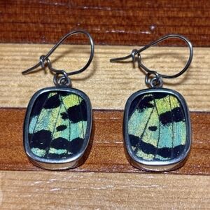 Sterling Silver Butterfly Wing Earrings